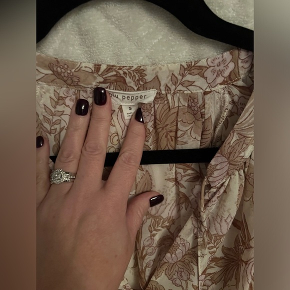 NWOT Blu Pepper Peasant Blouse - Picture 2 of 6